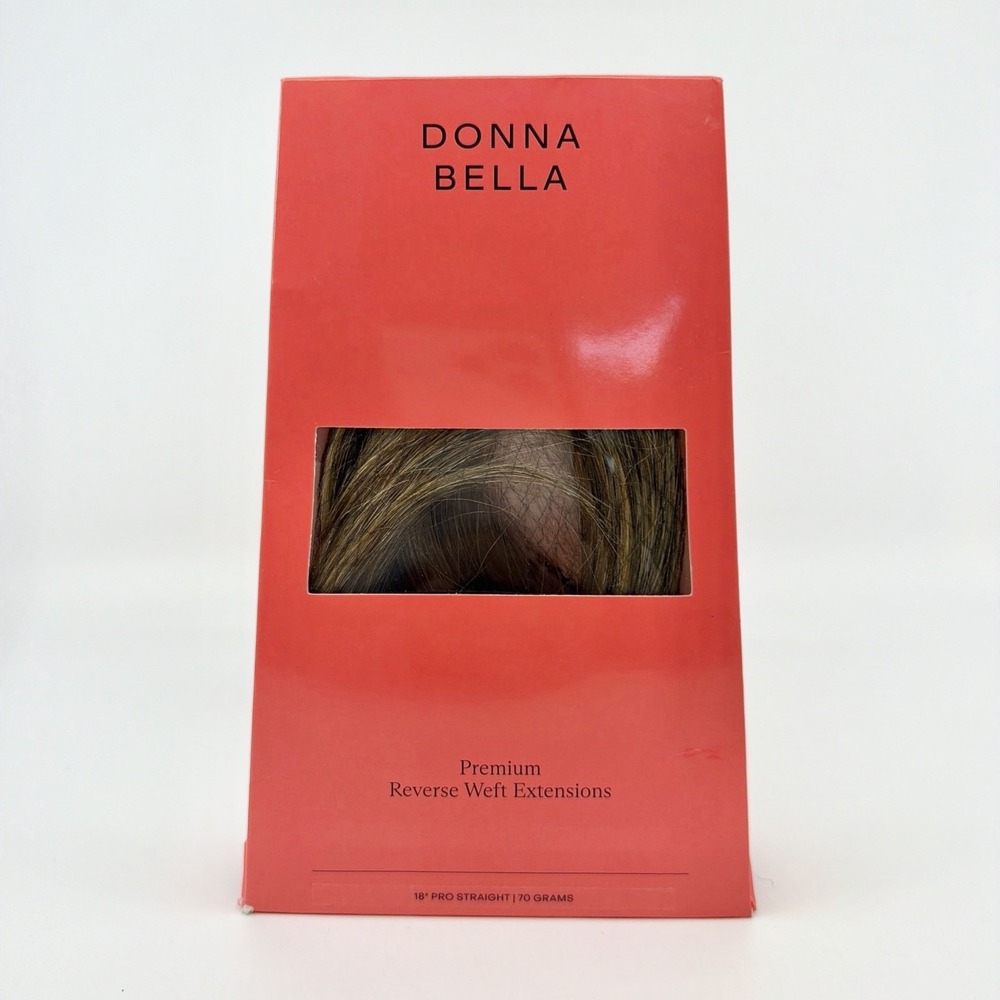 Donna Bella Revers Weft Extensions 18" Pro Straight 70 Grams Medium Brown Blend